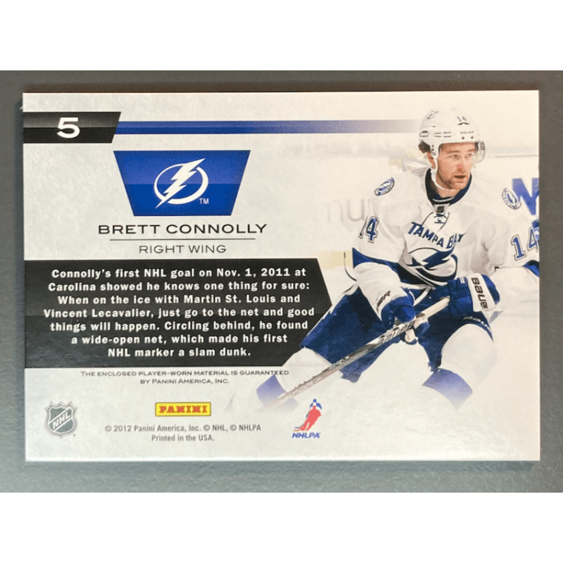 BRETT CONNOLLY 2011-12 PANINI ELITE Newbreed JERSEY
