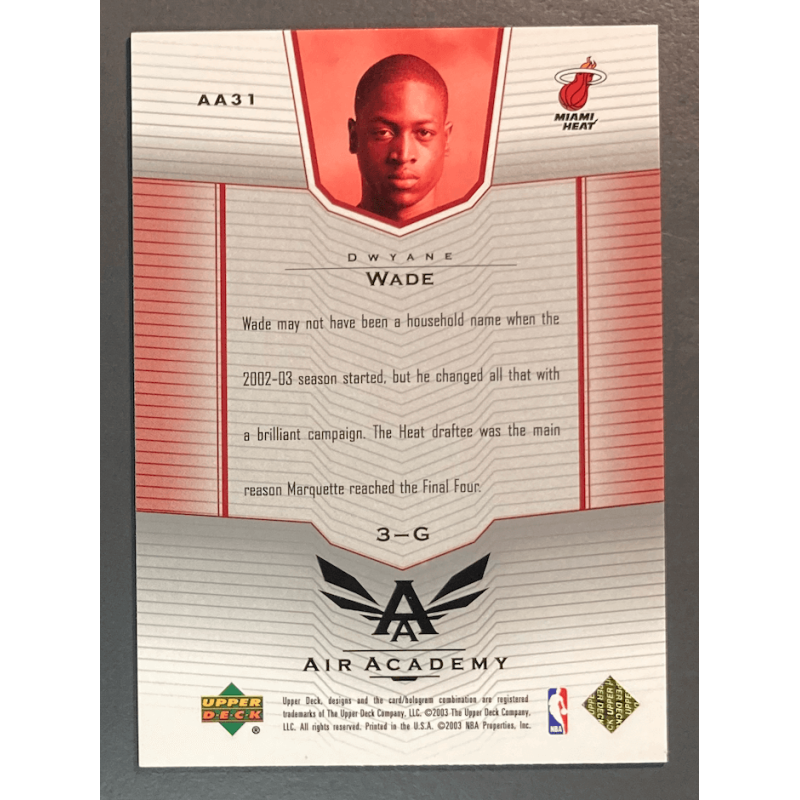 DWYANE WADE 2003 UPPER DECK AIR ACADEMY - AA31
