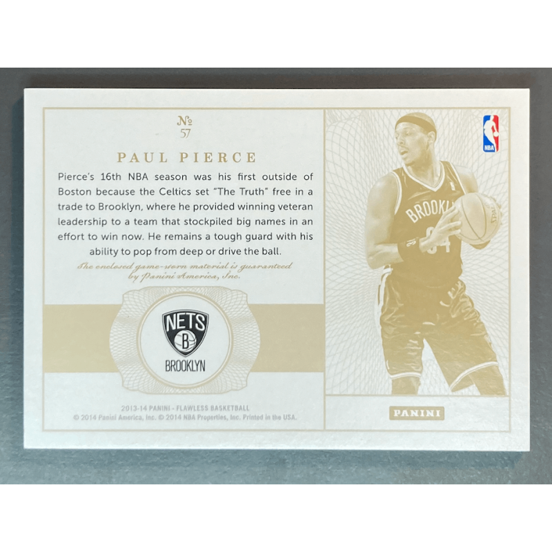 PAUL PIERCE 2013 PANINI FLAWLESS PATCH RUBY 13/15