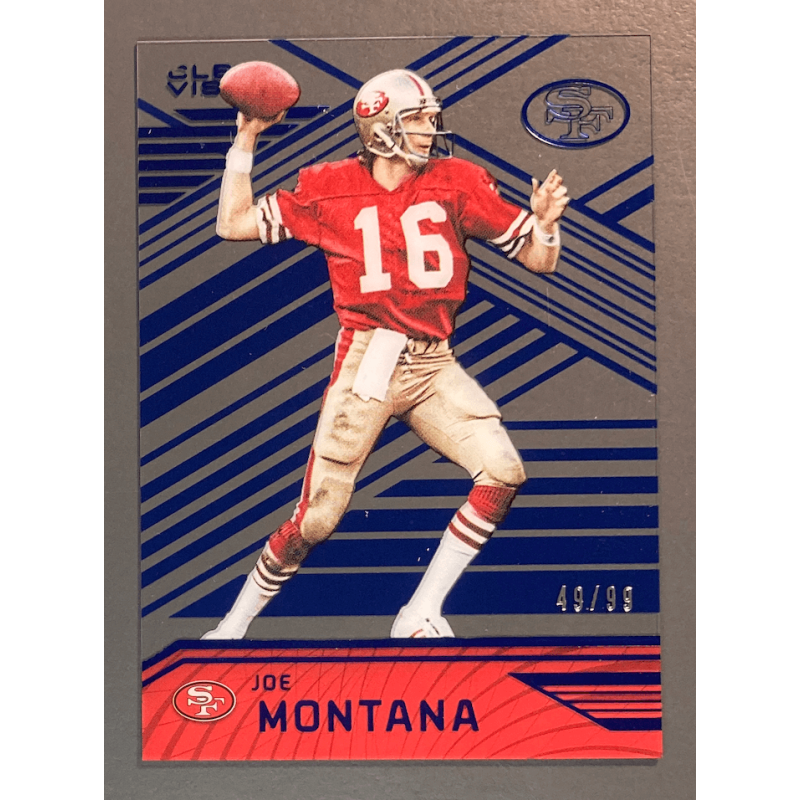 NFL card Joe Montana 2016 Panini Clear Vision 49/99