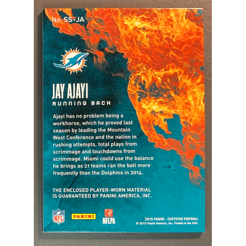 NFL card Jay Ajayi 2015 Panini Certified Blue Rookie Jersey /99