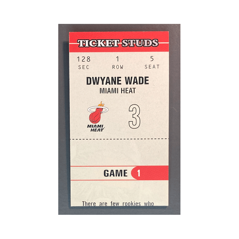 DWYANE WADE 2003 FLEER TICKET STUDS 7 OF 15