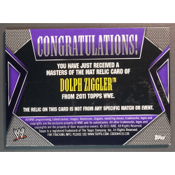 DOLPH ZIGLER 2011 Topps WWE Masters of the Mat Relics