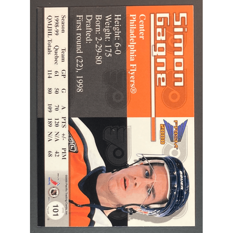 SIMON GAGNE 1999-00 Pacific Prism Rookie - 101