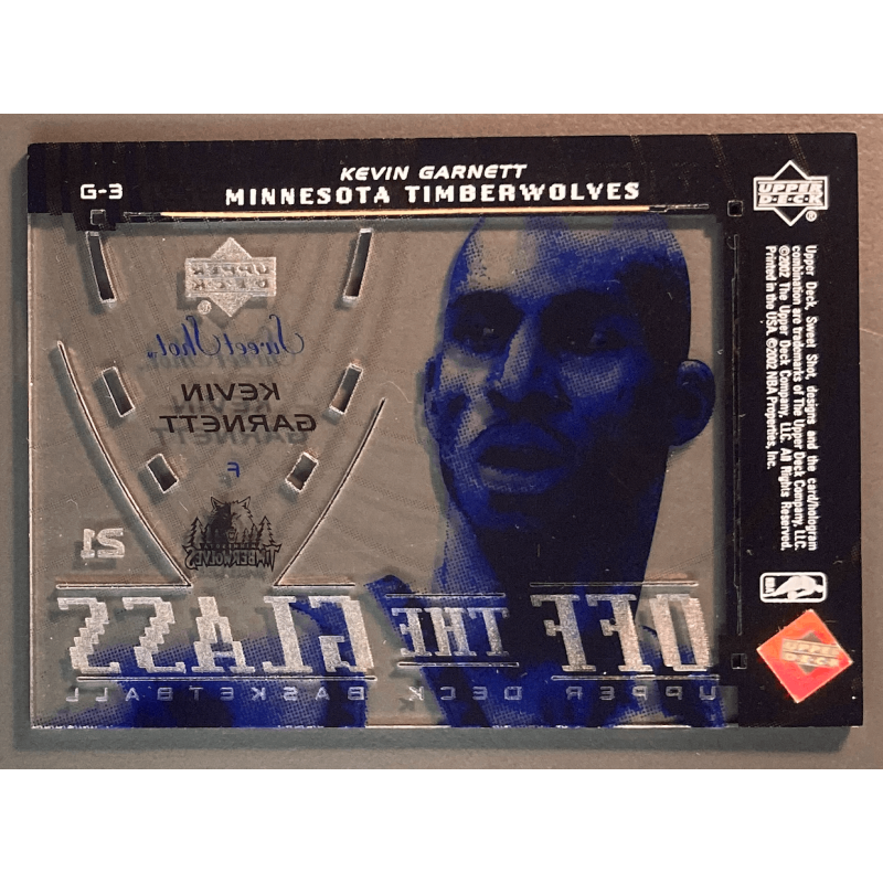 KEVIN GARNETT 2002 UPPERDECK SWEET SHOT OFF THE GLASS