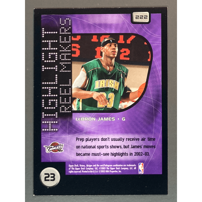 LEBRON JAMES 2003 UPPER DECK VICTORY REEL MAKERS - 222