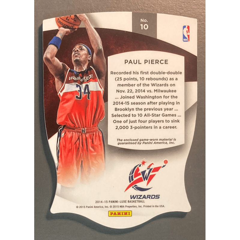 PAUL PIERCE 2014 PANINI LUXE Black Patch 1/1