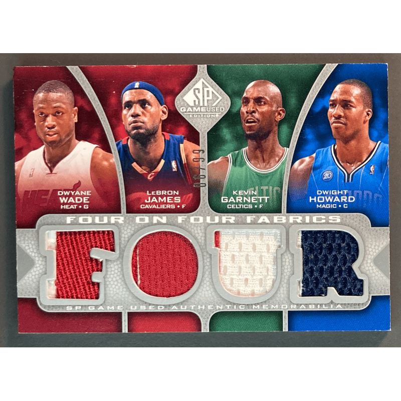 PIERCE / BOSH / JAMES / GARNETT / WADE 2009 SP GAME USED