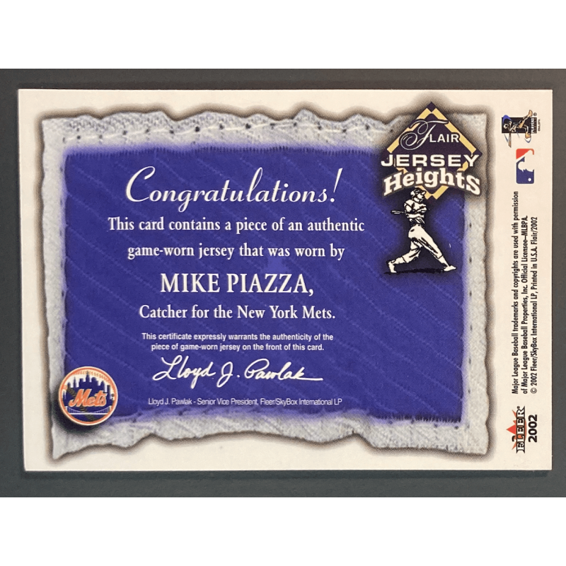 MIKE PIAZZA 2002 Flair Jersey Heights - 20