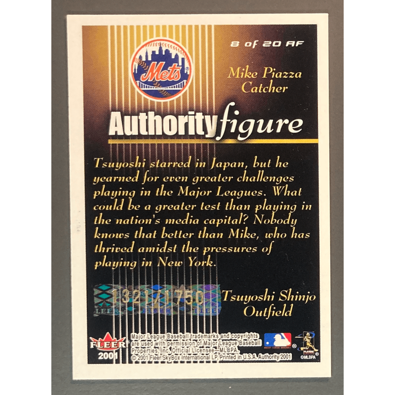 Mike PIAZZA / Tsuyoshi SHINJO 2001 Fleer Authority Figures 1321/1750