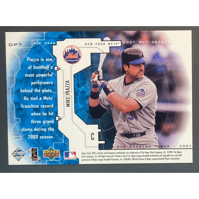 MIKE PIAZZA 2001 Upper Deck MVP Drawing Power - DP7