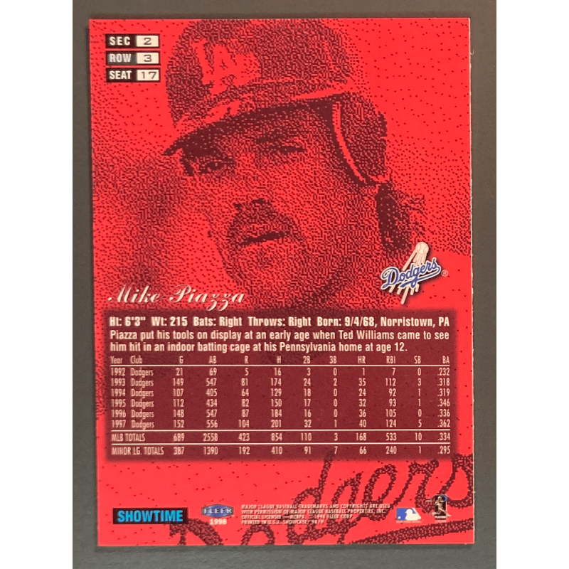 MIKE PIAZZA 1998 Flair Showcase Row 3