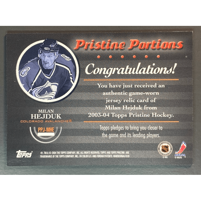 MILAN HEJDUK 2003-04 Topps Pristine Portions Jersey