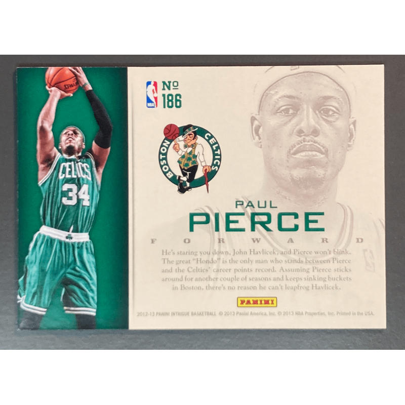 PAUL PIERCE 2012 PANINI INTRIGUE 186 INTRIGUING PLAYERS 1/1