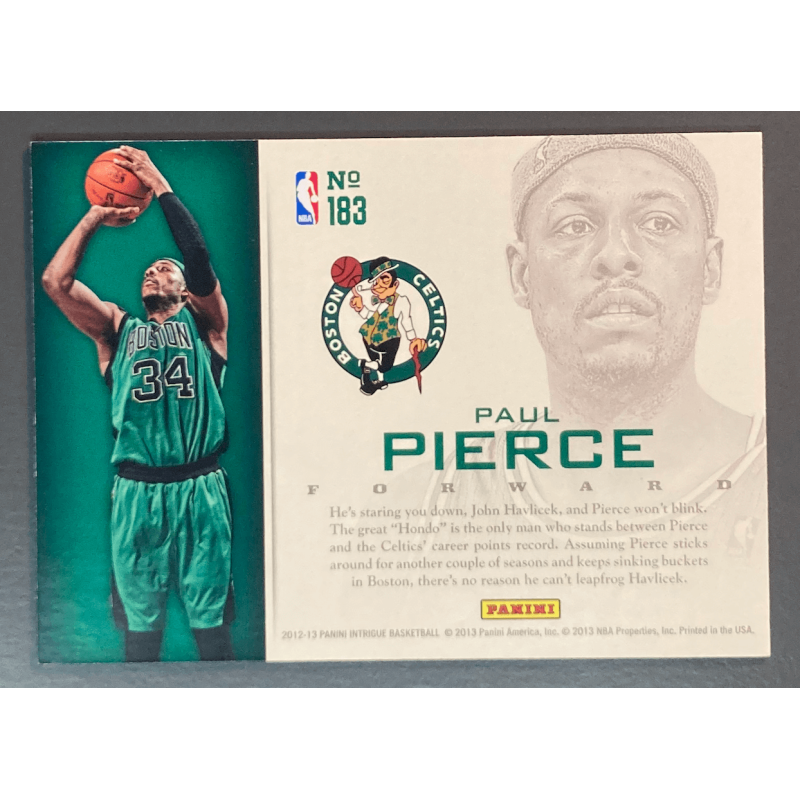 PAUL PIERCE 2012 PANINI INTRIGUE 183 INTRIGUING PLAYERS 1/1