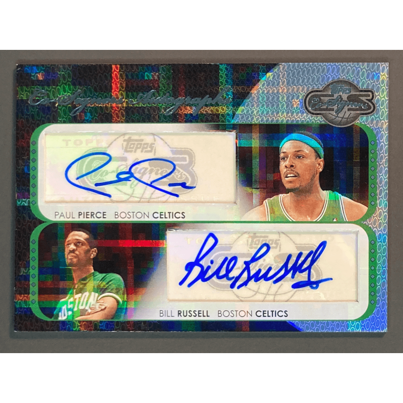PAUL PIERCE / BILL RUSSELL 2008 TOPPS PLATINUM AUTOGRAPH /1