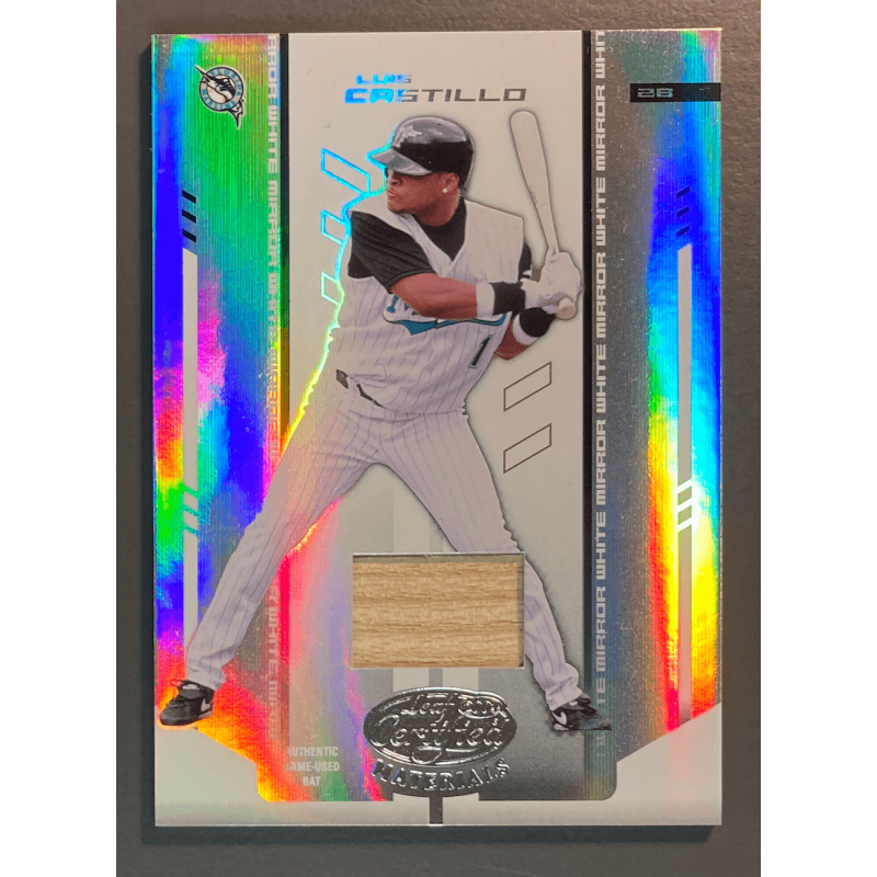LUIS CASTILLO 2004 Leaf Certified Materials Mirror Bat White 071/100