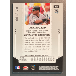 LUIS CASTILLO 2004 Leaf Certified Materials Mirror Bat White 071/100