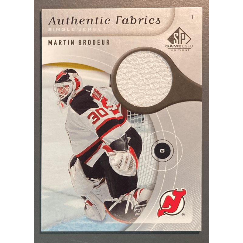MARTIN BRODEUR 2005-06 SP Game Used Authentic Fabrics - AFBR