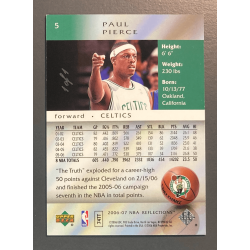 PAUL PIERCE 2006 UPPER DECK REFLECTIONS BLACK 1/1