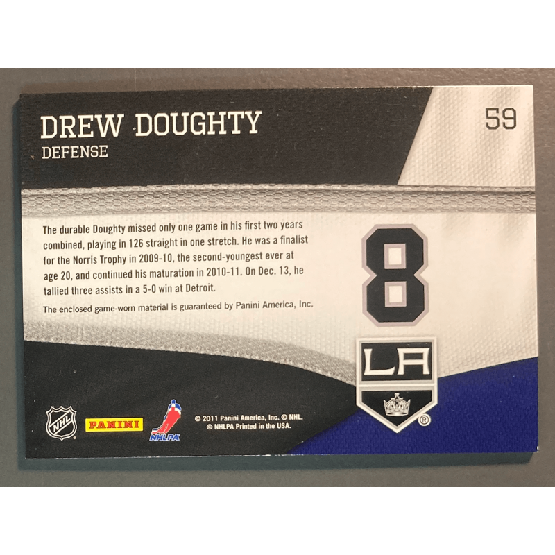 DREW DOUGHTY 2011 PINNACLE THREADS JERSEY