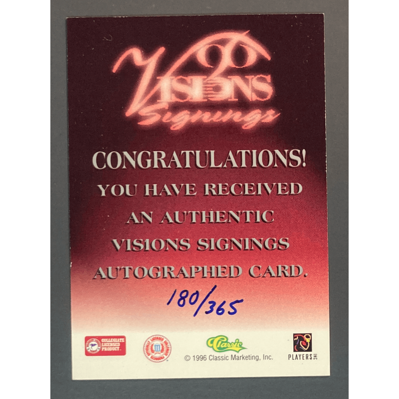 Karim Abdul-jabbar 1996 Classic Visions signings Autograph 180/365