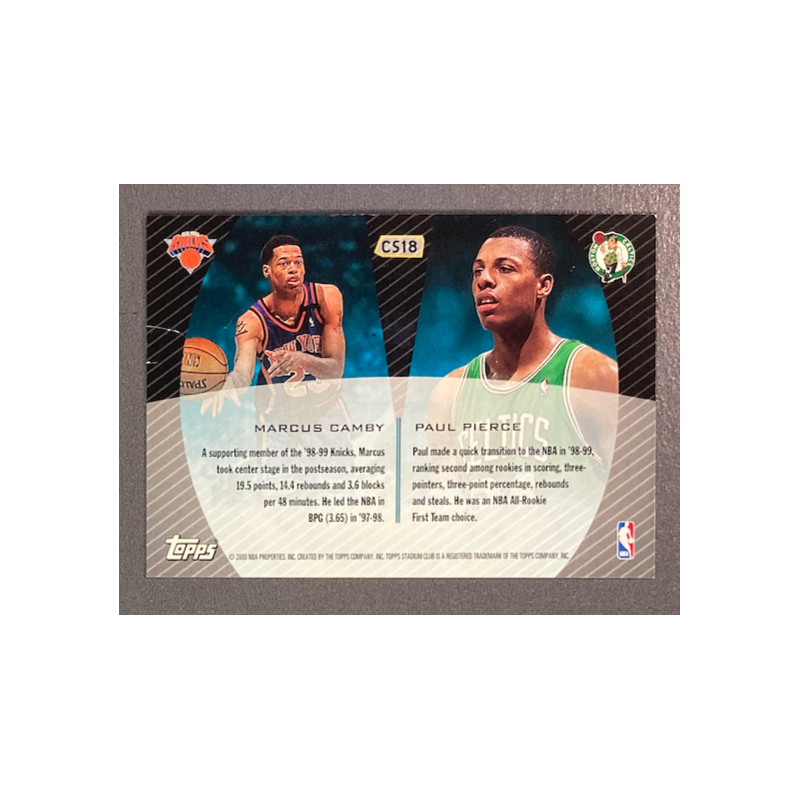 PIERCE / CAMBY 1999-00 Topps Stadium Club Co-Signers dual autograph