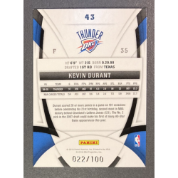 KEVIN DURANT 2009-10 Panini Certified Mirror Blue 022/100