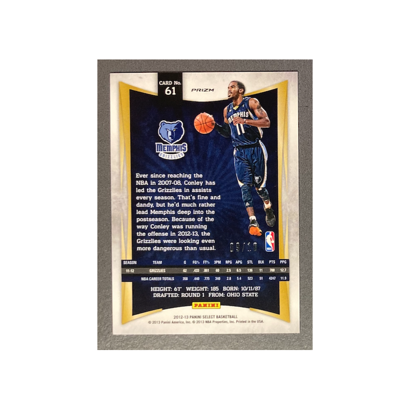 MIKE CONLEY 2012-13 Select Prizm Green 09/10