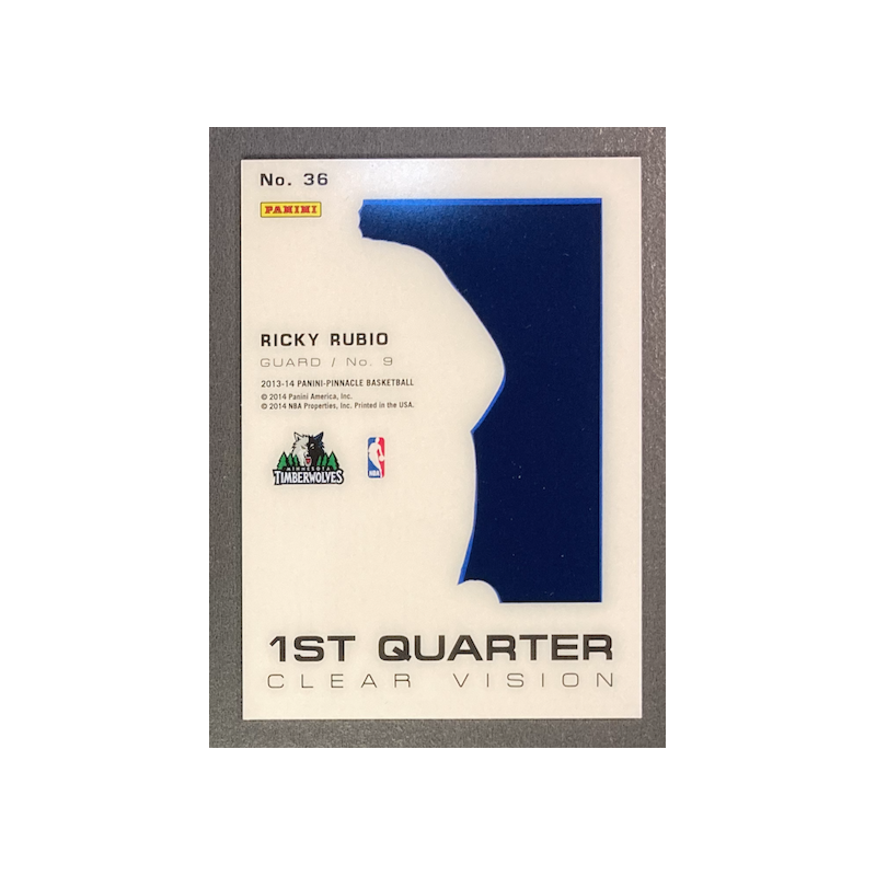 RICKY RUBIO 2013-14 Pinnacle Clear Vision 1st Quarter