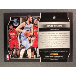 MARC GASOL 2016-17 Panini Prizm Autograph - 50