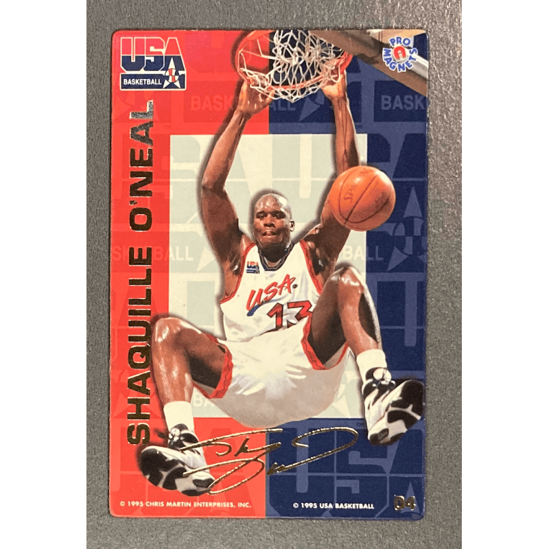 SHAQUILLE O'NEAL 1995 PRO MAGNETS USA BASKETBALL MAGNET CHRIS MARTIN ENT