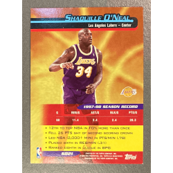 SHAQUILLE O'NEAL 1998-99 Topps Postmen - SB21