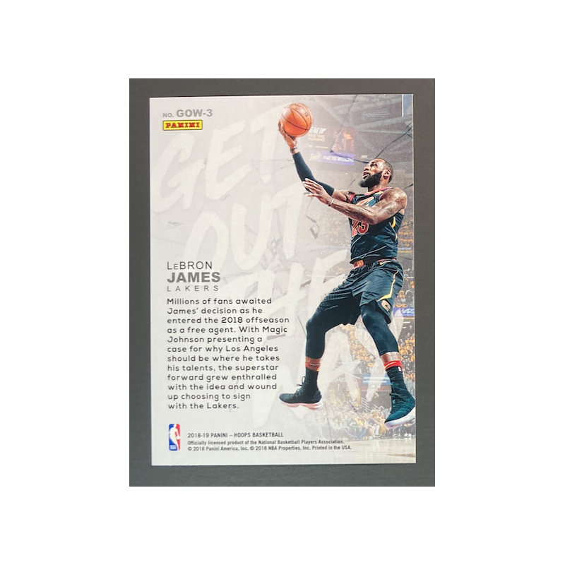 Lebron James 2018-19 Hoops Get Out the Way - GOW-3