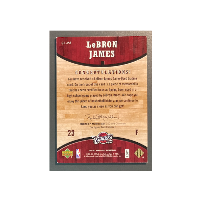 Lebron James 2006-07 Upper Deck Hardcourt Game Floor - 23