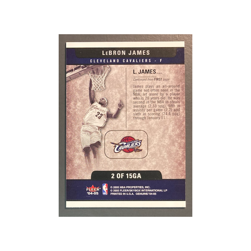 Lebron James 2004-05 Fleer Genuine genuine Article