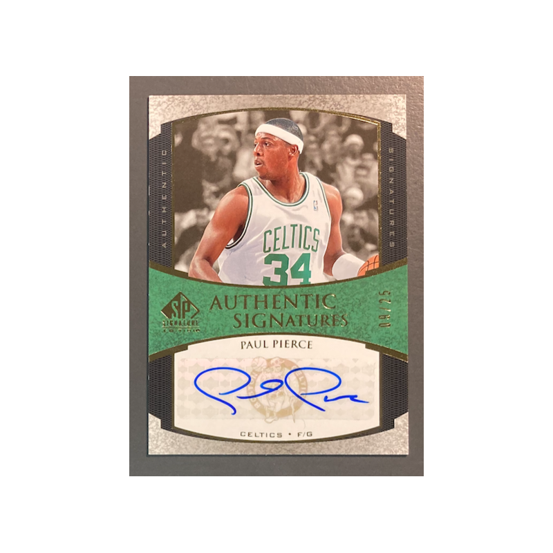 PAUL PIERCE 2005-06 SP Signature Edition Autograph Gold 09/25
