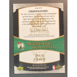 PAUL PIERCE 2005-06 SP Signature Edition Autograph Gold 09/25