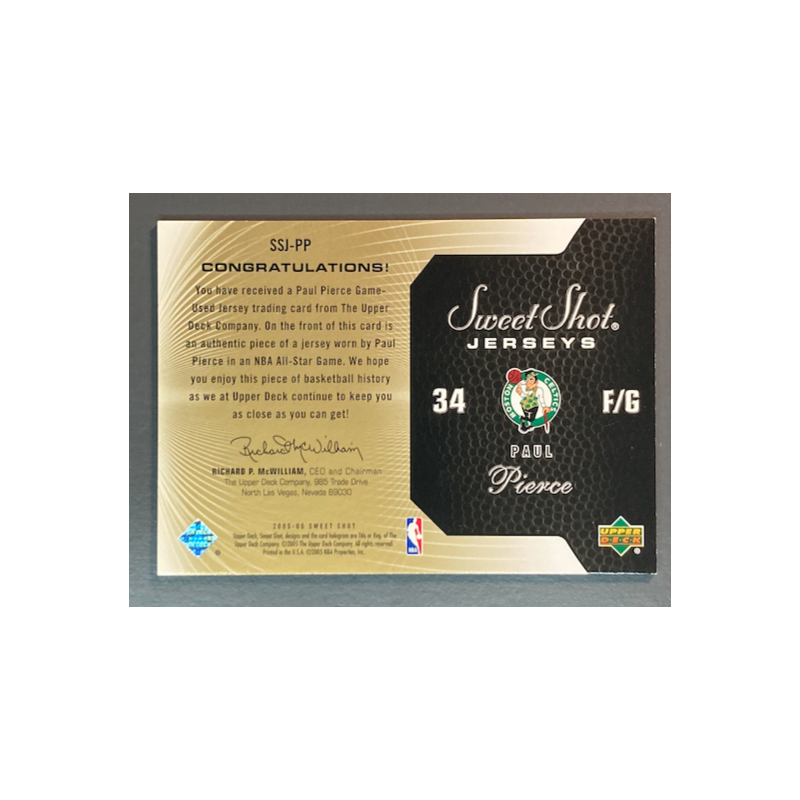 PAUL PIERCE 2005-06 Sweet Shot Jerseys Gold 34/50