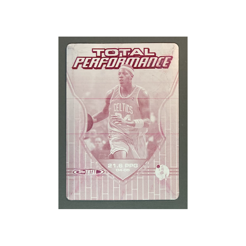PAUL PIERCE 2005-06 Topps Total Performance printing plate magenta 1/1