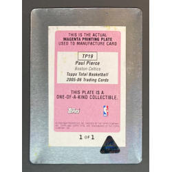 PAUL PIERCE 2005-06 Topps Total Performance printing plate magenta 1/1