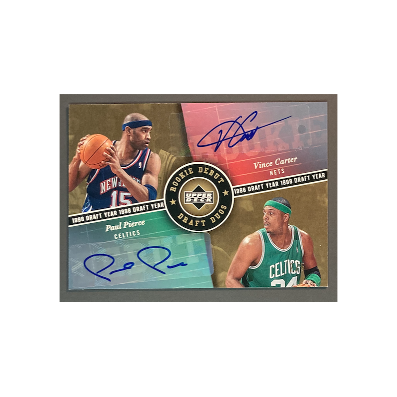 Paul PIERCE / Vince CARTER 2006-07 UD Rookie Debut dual autograph /5