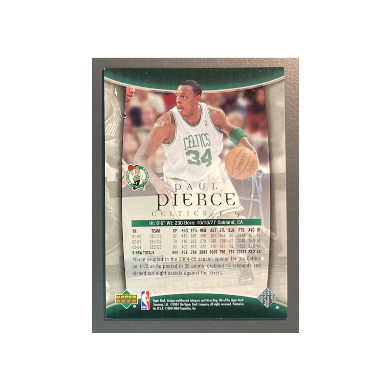 PAUL PIERCE 2004-05 Upper Deck Trilogy Spectrum 10/10