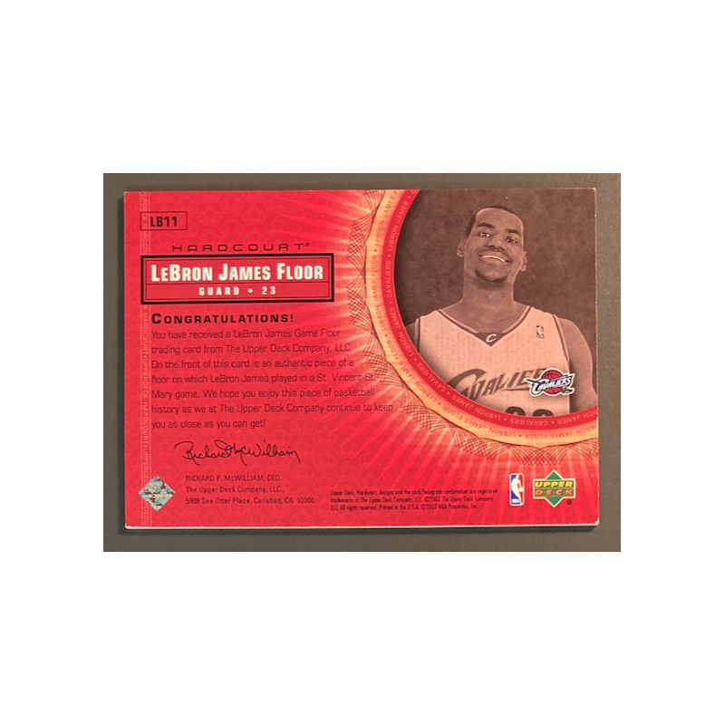 lebron james hardcourt upper deck