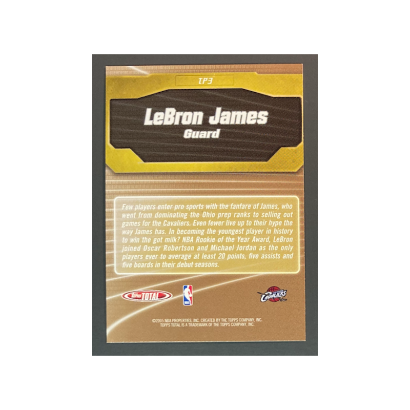 LEBRON JAMES 2004-05 Topps Total Package - TP3