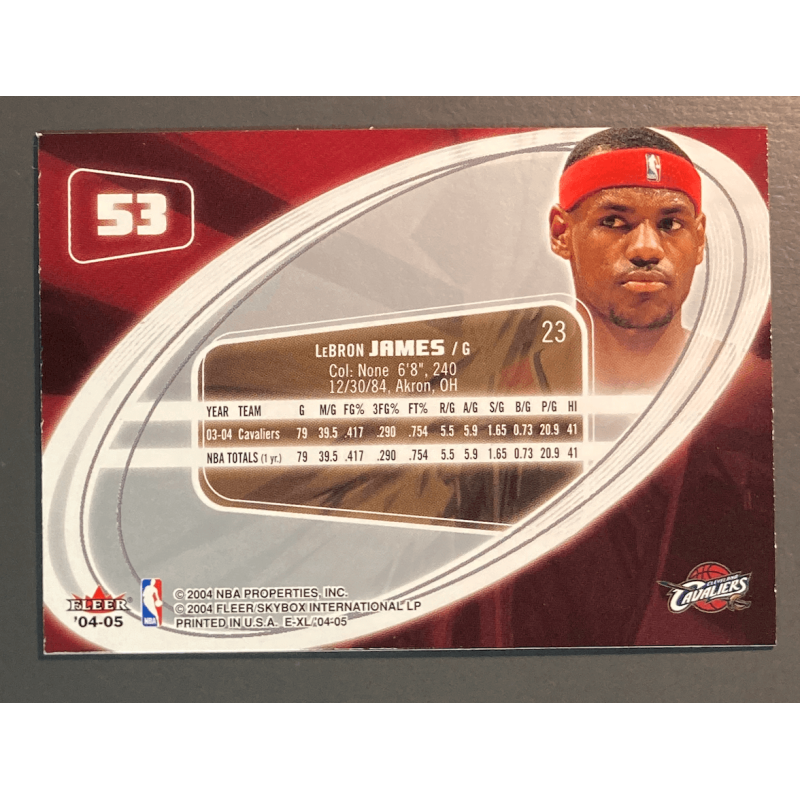 2004 fleer lebron james