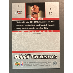 LEBRON JAMES 2003-04 Upper Deck Rookie Exclusives rookie - 1