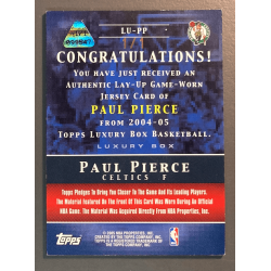 PAUL PIERCE 2004 TOPPS LUXURY BOX JERSEY LAY-UP 1/1