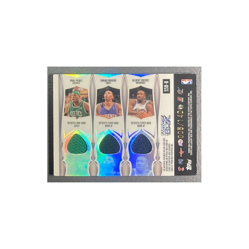 PIERCE / WADE / HOWARD 2005-06 Topps Luxury Box Stat Sheet 7 Jersey