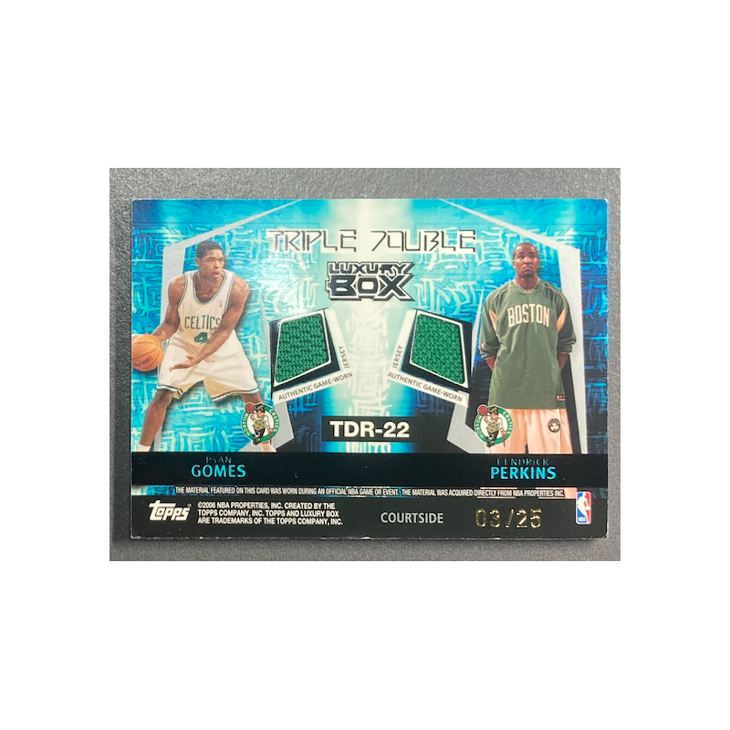 BOSTON CELTICS 2005-06 Topps Luxury Box Triple-Double Jerseys 03/25